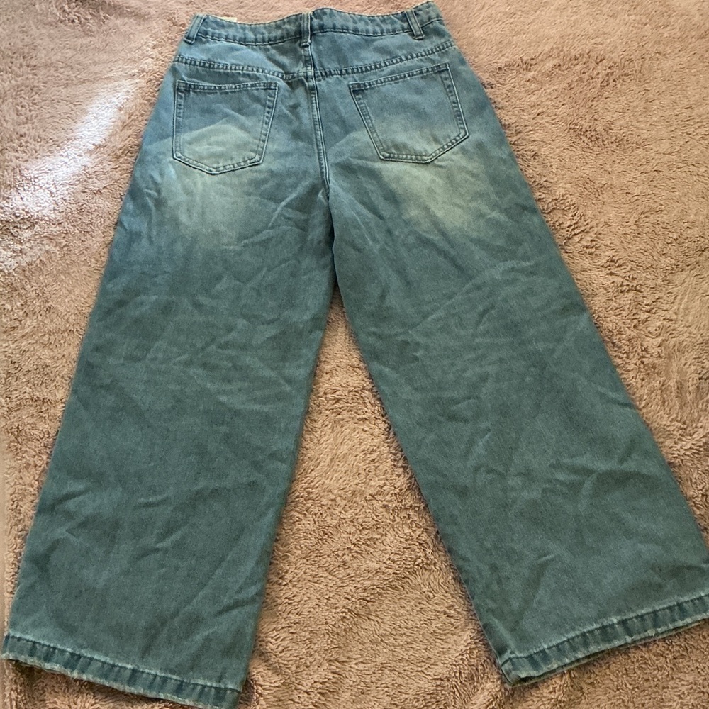 SHEIN light blue Wide-Leg Denim Pants Sz. S - Picture 5 of 5